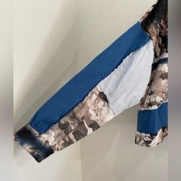 Zara Patchwork Boho Oversized Top Baggy 90's Artsy Long Sleeve - Picture 3 of 5